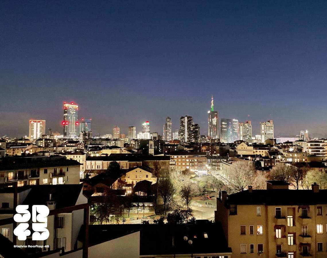Stelvio Rooftop - Penthouse Skyline With Terrace And Jacuzzi Milan Exterior photo